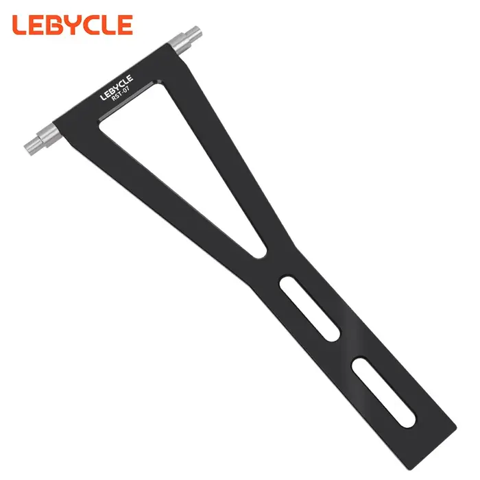 Table de réglage d'anneau de roue de vélo Lebycle jauge de centrage blanche outil multifonctions pour réglage de jante et étalonnage précision cyclisme