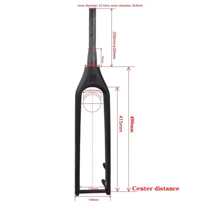 Kocevlo accessoires de vélo, fourche de VTT en Fiber de carbone 29er, axe de baril Boost 15*110mm, r