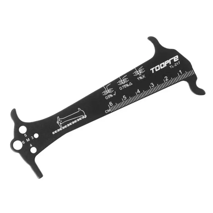 Jauge de mesure de l'usure de la chaîne en alliage d'aluminium multifonction pour VTT et vélo de route entretien précis et durable