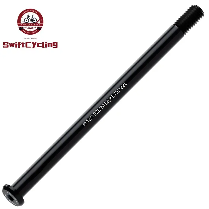 Swift vtt vélo de route à axe traversant fourche avant arbre brochettes M12x1.75 12x166/175/192 moyeu arrière vélo libération rapide brochette vélo Cargo
