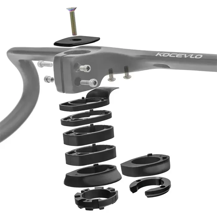 KOCEVLO-Guidon de vélo de route entièrement en carbone, intégré avec tige, acheminement interne des 