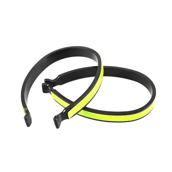 Une paire de clips réfléchissants pour pantalon de vélo, équipement de VTT, anneau de fixation pour 
