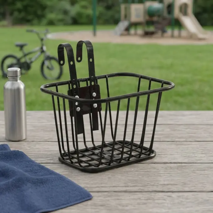 Panier de vélo avec matériel de fixation, panier avant à accrocher, compact et robuste pour enfants, balades en quartier, excursions scolaires