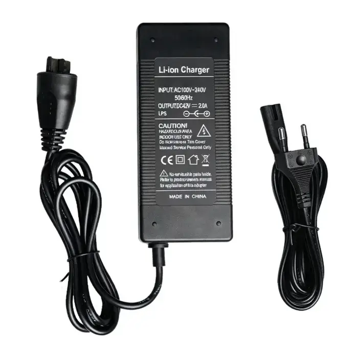 Chargeur de vélo électrique 42V 2A compatible avec les batteries Bosch Active/Performance Line 36V pour vélos électriques
