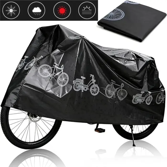 Housse de vélo imperméable pour la plupart des vélos jusqu'à 29 pouces, protection extérieure contre la poussière, la pluie, la neige et les UV, étui pour accessoires de vélo