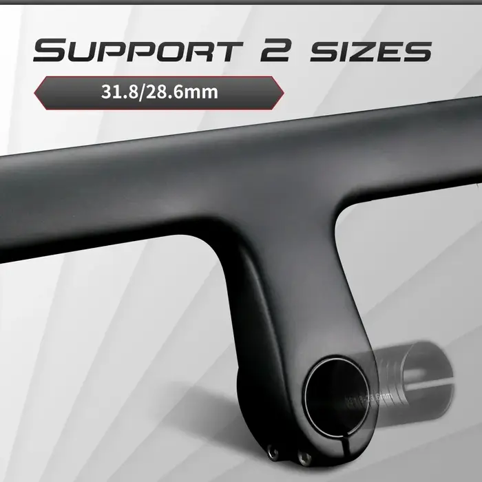Pas d'étiquette intégré guidon vélo route soutien OD2 28.6/31.8mm cintre