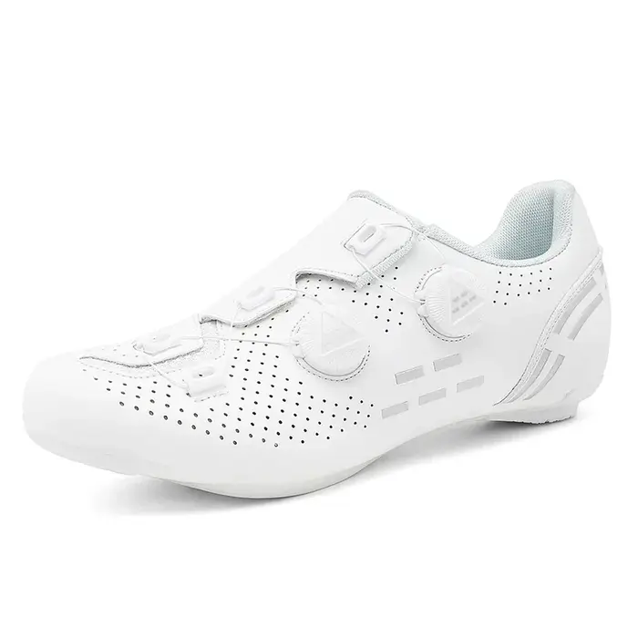 Chaussures de cyclisme sur route et montagne pour homme et femme en nylon beige avec semelle EVA et crampons antidérapants
