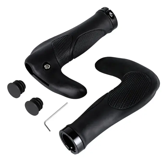 Poignée de guidon de vélo ergonomique, antidérapante, résistante aux chocs, confortable, en caoutcho