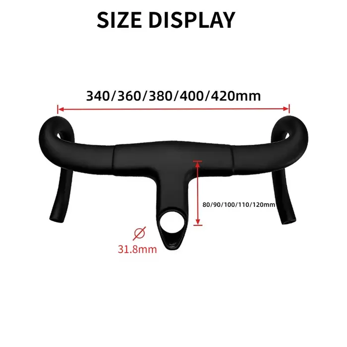 Guidon de vélo de route intégré en fibre de carbone T1000 Pinarello