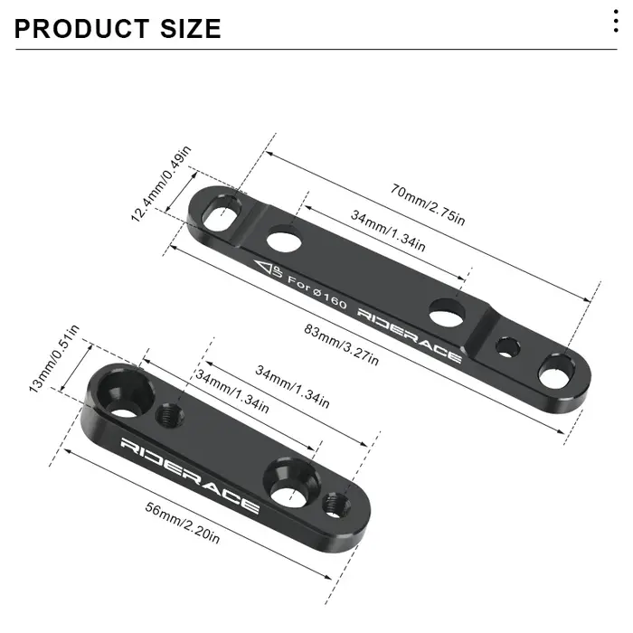RIDERACE vélo de route frein à disque adaptateur de montage plat ultraléger pour vélo avant 140mm/16