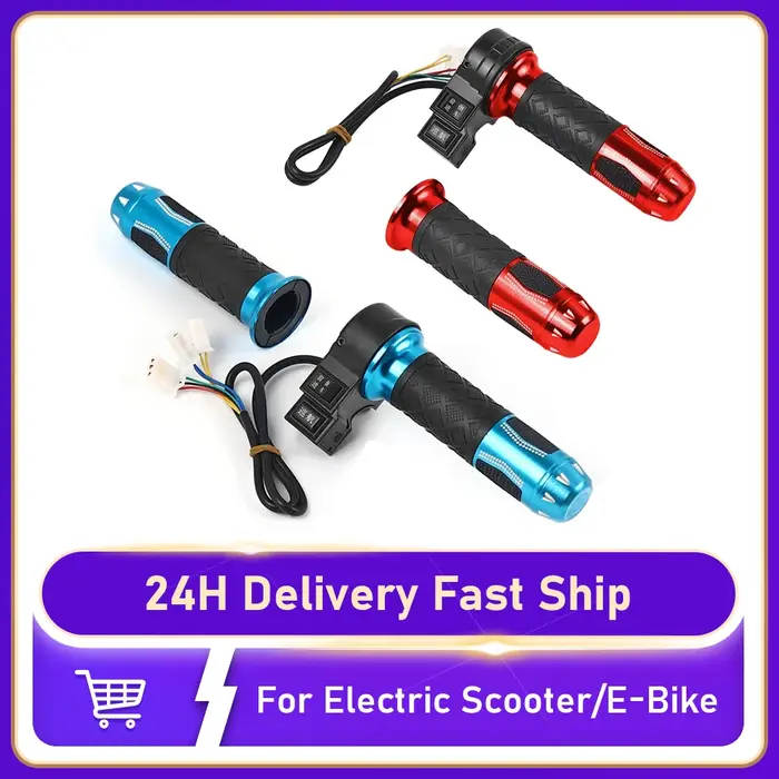 Poignée d'accélérateur en alliage d'aluminium pour vélo électrique/Scooter électrique