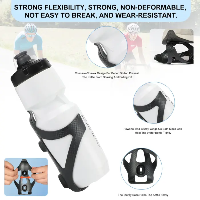 HUALONG vélo porte-bouteille d'eau en Nylon ajouter de la Fiber de carbone