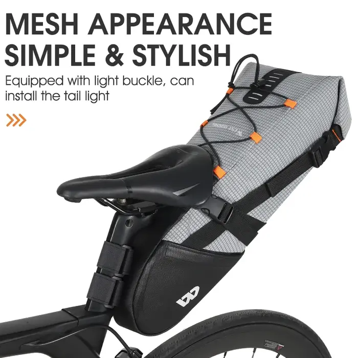 WEST BIKING – sac de selle de vélo pliable sous le siège, 10l, 100% étanche, pour outils, sacoche arrière pour vtt, cyclisme sur route