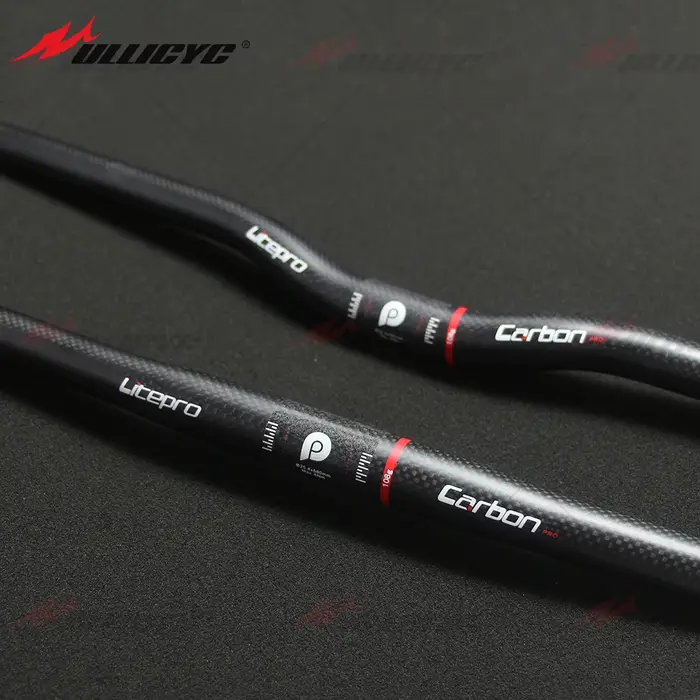Litepro pliant/BMX 25.4mm 580mm guidon en carbone vtt guidon plat ou montée en Fiber de carbone ultr