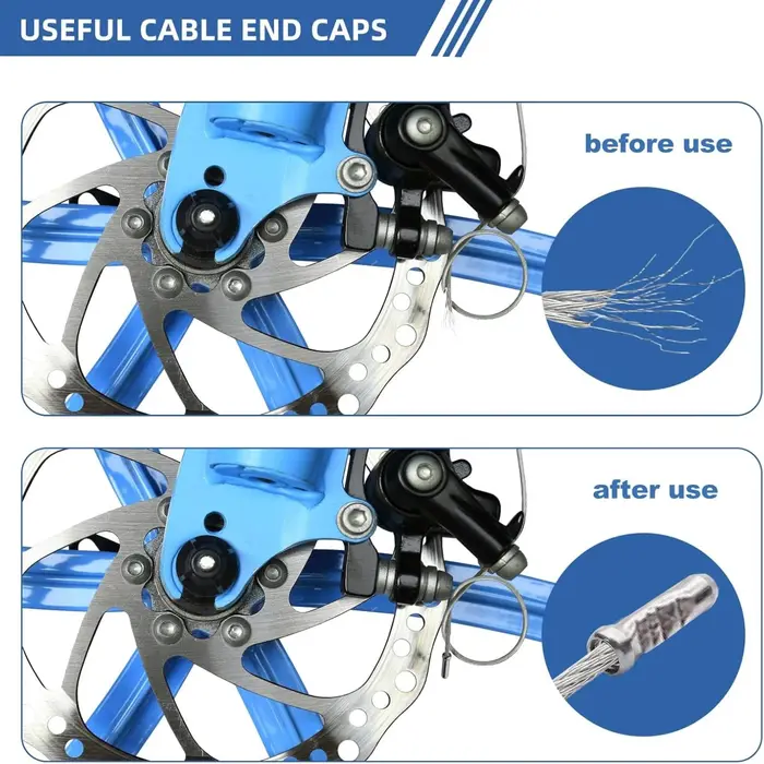 Lot de 50 embouts de câble de vélo avec clips rotatifs pour câbles de frein VTT pour un cyclisme fluide et des performances améliorées