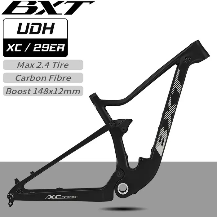 Cadre de vélo tout-suspendu BXT 29er Boost 148*12mm en carbone
