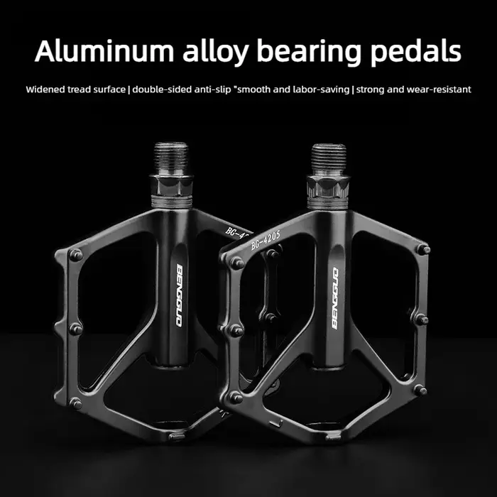 Pédales de vélo de route professionnelles en aluminium à plateforme large