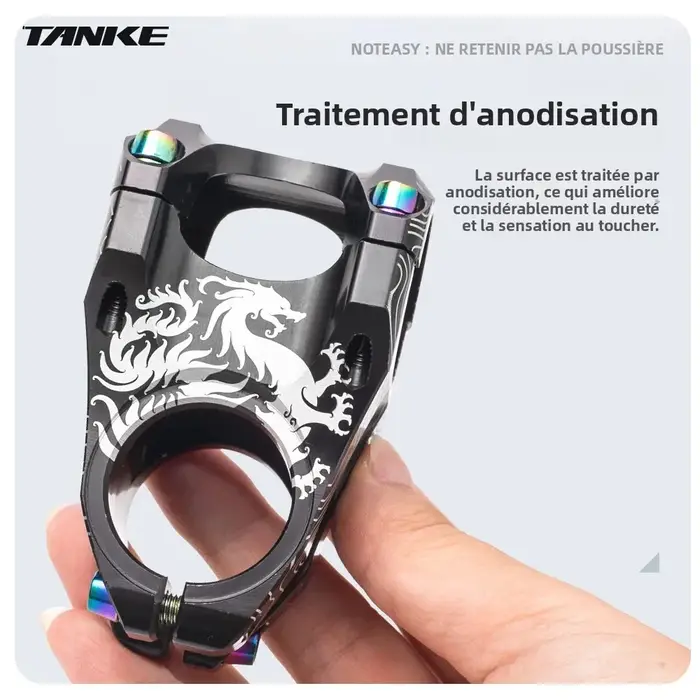 HONSUN vtt VTT tige en alliage d'aluminium ultraléger haute résistance courte 31.8 × 28.6MM CNC