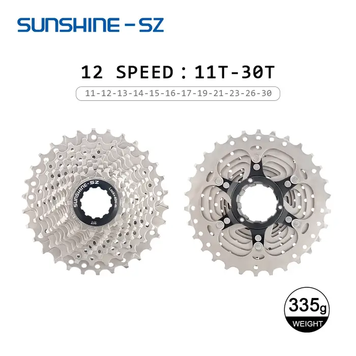 Sunshine-sz vélo de route 12S Cassette 28T 30T 32T 34T 12 vitesses roue libre de vélo 12V K7 pour Sh