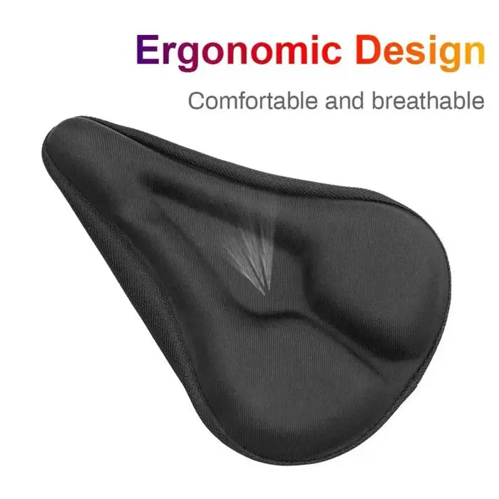 Housse de selle de vélo 3D rembourrée avec coussin en gel large et doux