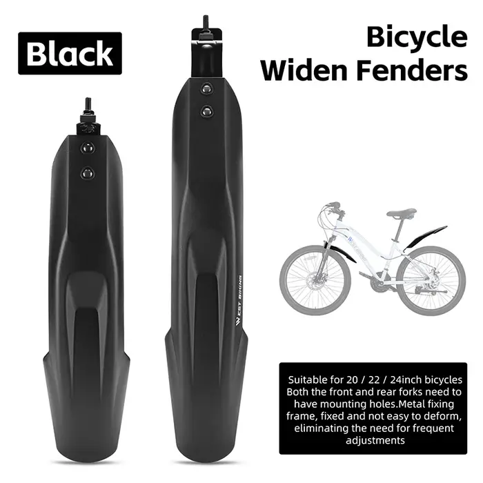 WEST BIKING Garde-boue de vélo durables, anti-salissures, imperméables, faciles à nettoyer, anti-écl