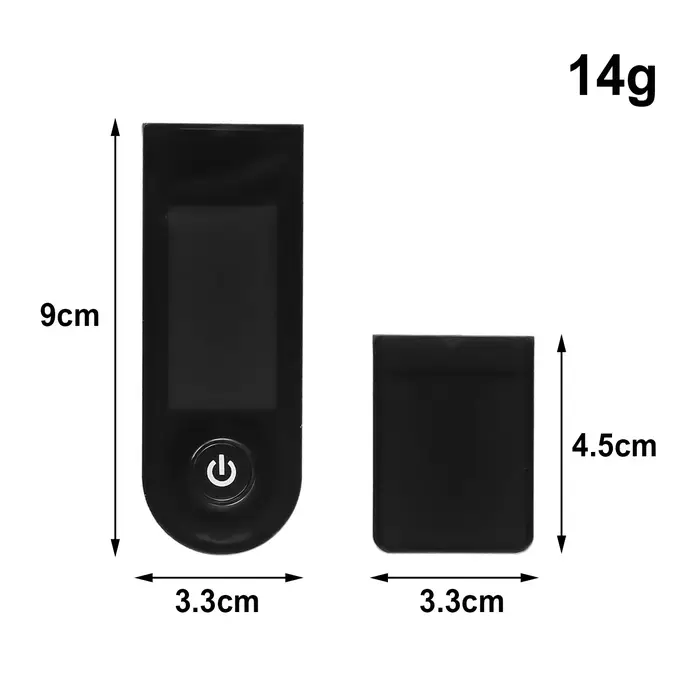 Affichage du tableau de bord du scooter 9*3.3cm/4.5*3.3cm noir avec protection d'écran