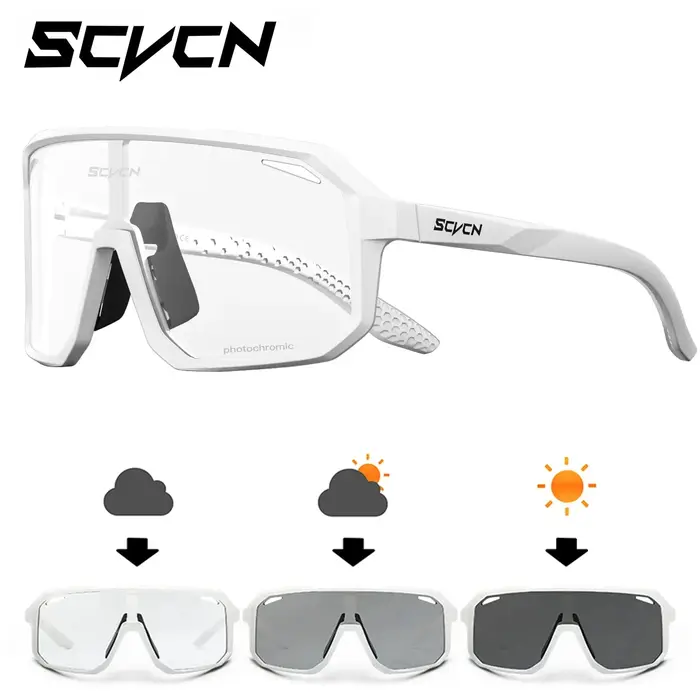 SCVCN lunettes de soleil de cyclisme photochromiques cyclisme en plein air route VTT lunettes hommes