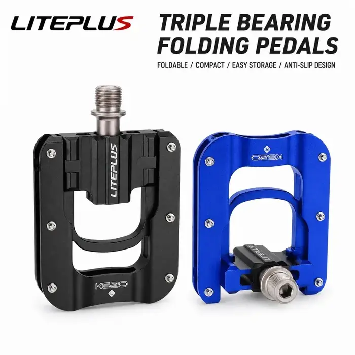 Pédales de vélo pliantes LITEPLUS à 3 roulements
