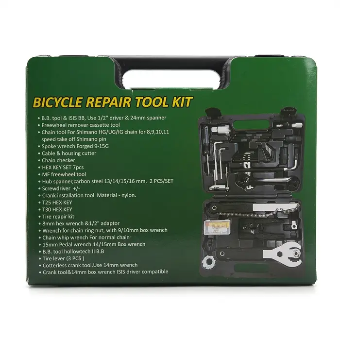 Trousse à outils professionnelle pour vélo 21 en 1 | Outil de réparation multifonction pour manivelle