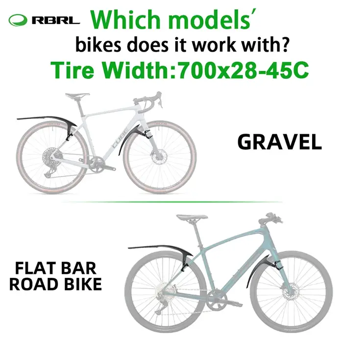 RBRL garde-boue de vélo 700c garde-boue de vélo de route à dégagement rapide garde-boue de vélo de g