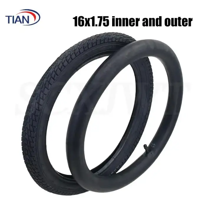 Nouveau pour Scooters électriques/vélo vtt/pour vélo électrique/pneu de vélo pliable 16X1.75 (47-305) pneus intérieurs et extérieurs