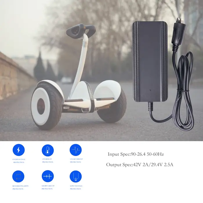 Chargeur de vélo électrique 42V 2A pour batterie
