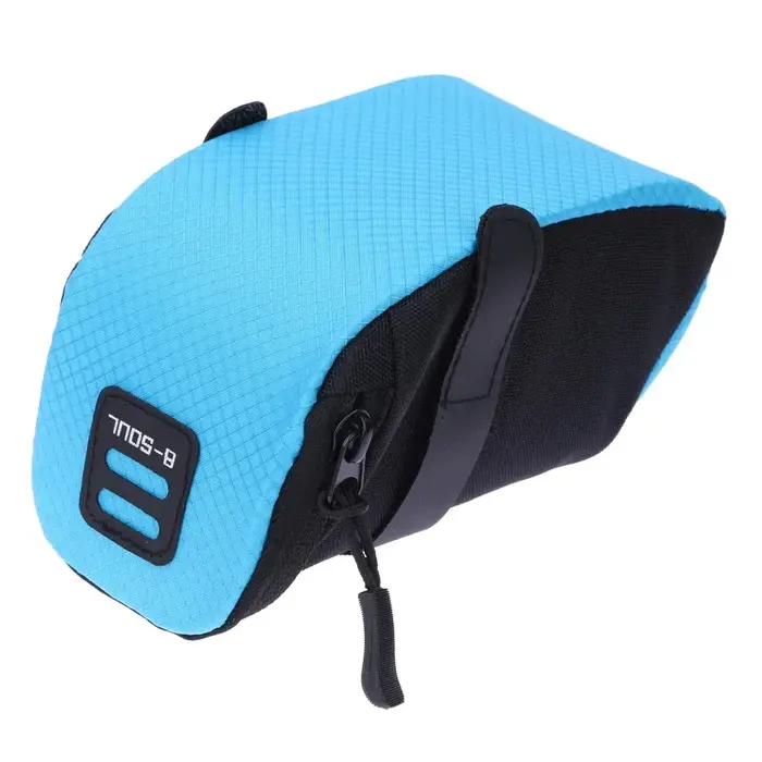 Sac de rangement de selle de vélo Portable sous le siège, pochette arrière de siège de vélo vtt, sac de tige de selle 15x7x7cm, accessoires noir rouge bleu