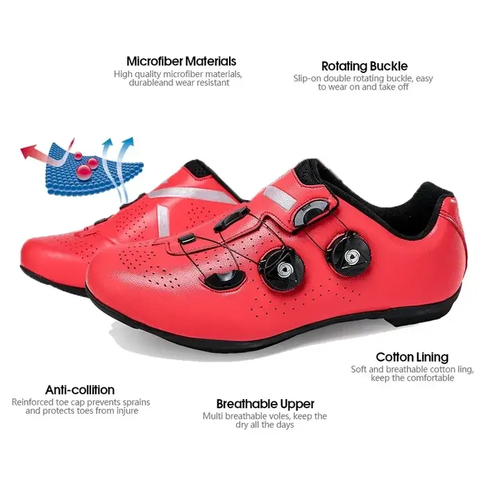 Hommes auto-verrouillage vitesse vélo vtt baskets course