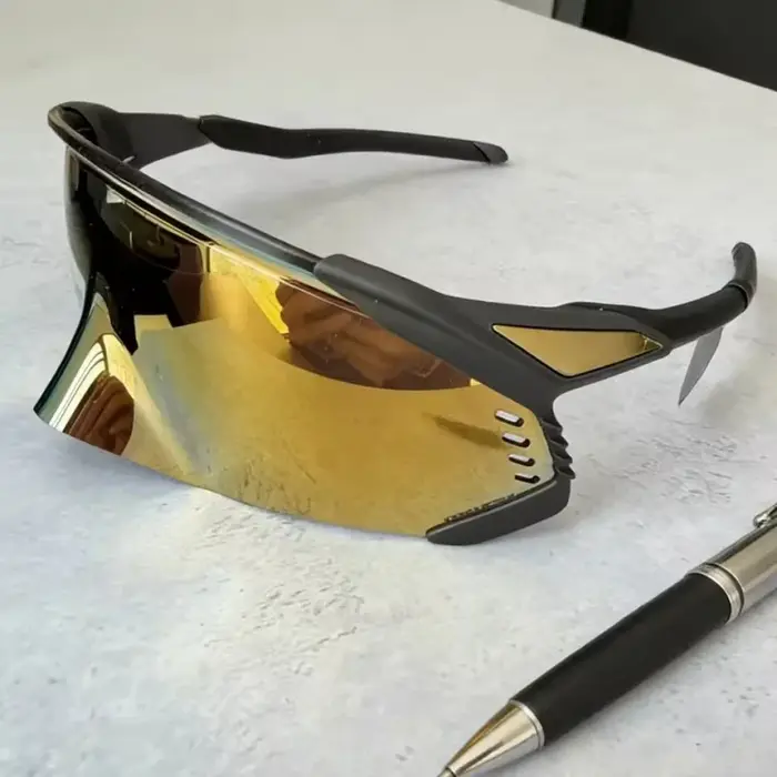 Lunettes de soleil de sport UV400 VELO KATO rétro anti-vent en ABS pour cyclisme course à pied et conduite extérieure