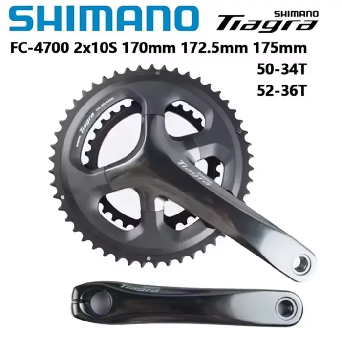 Shimano Tiagra 4700 pédalier 10 vitesses 165mm/170mm/172.5mm/175mm 50-34T 52-36T vélo de route manivelle