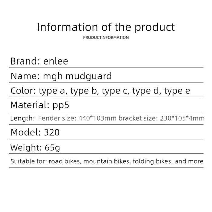 ENLEE vélo pratique garde-boue monté