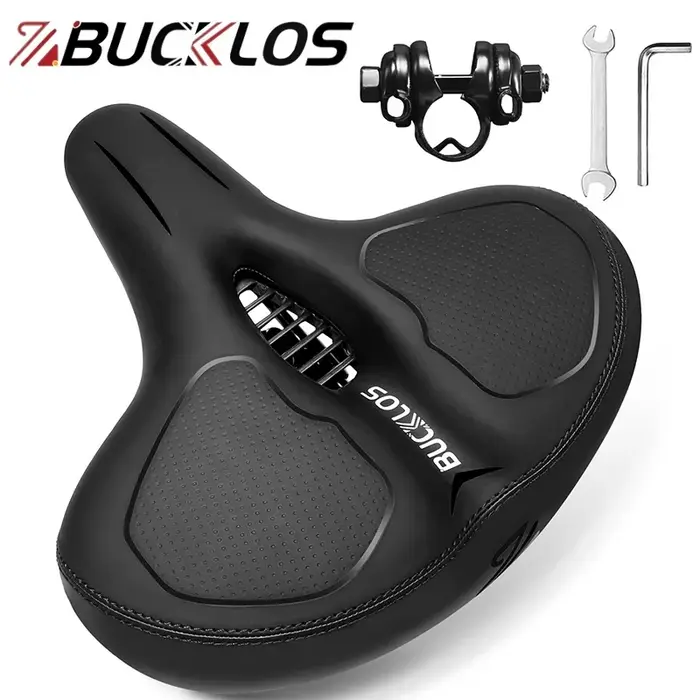 BUCKLOS selle de vélo surdimensionnée absorption des chocs élargir épaissir selle de vélo ergonomiqu