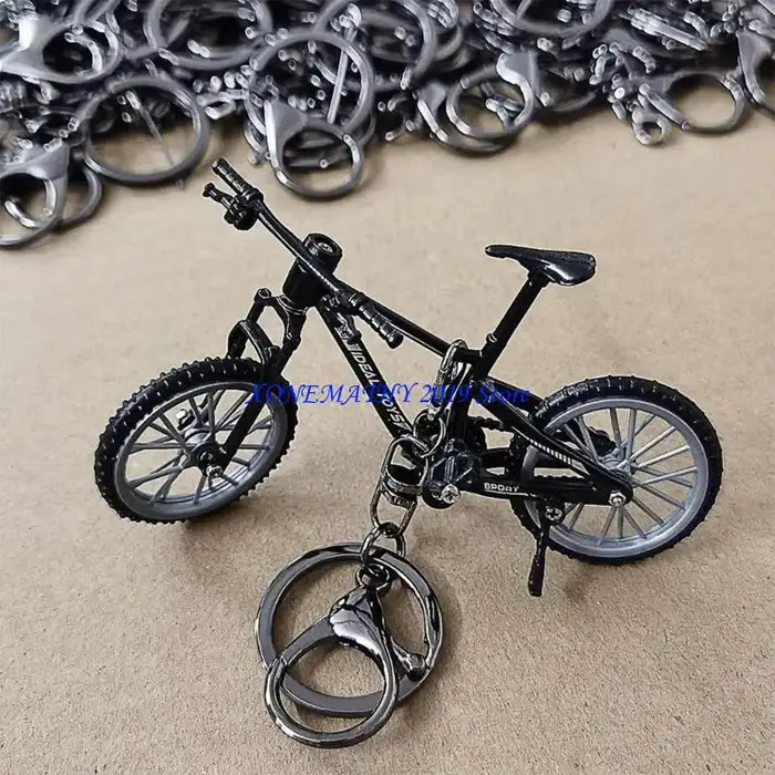 F42F porte-clés tendance avec doigt en forme vélo