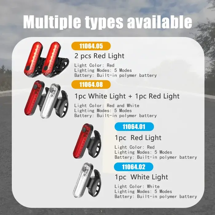 Feu arrière de vélo ultra lumineux rechargeable par USB, facile à installer pour la sécurité du cycl