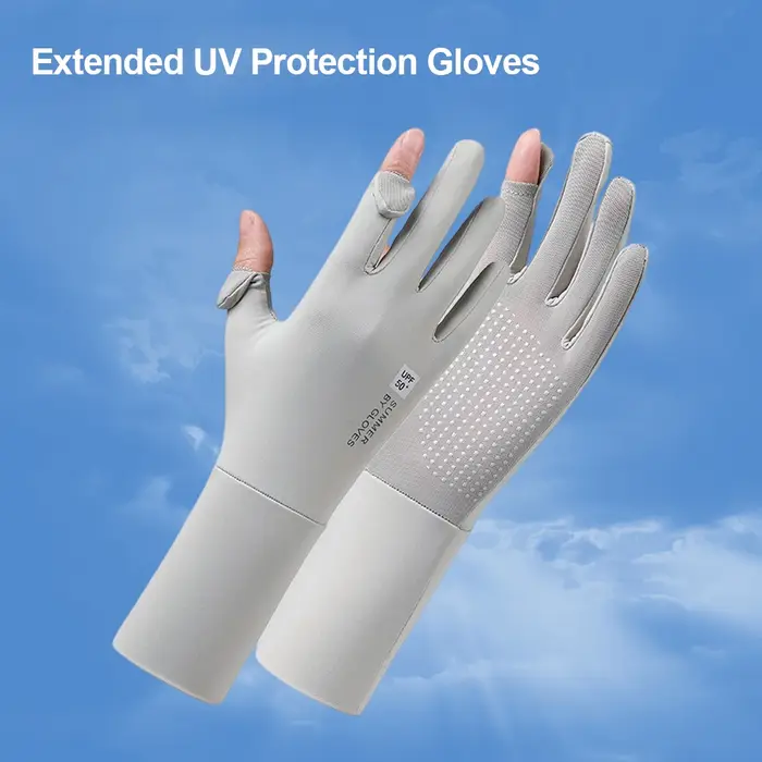 Gants de cyclisme pour femmes en soie glacée
