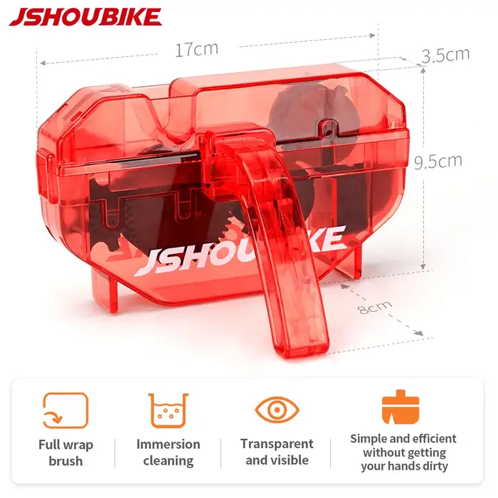 Nettoyeur de chaîne de vélo rouge