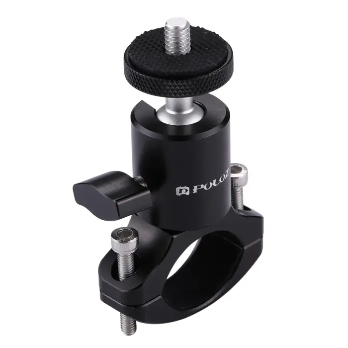 PULUZ – trépied de guidon en aluminium pour vélo, adaptateur à tête sphérique pour GoPro HERO 10 Bla