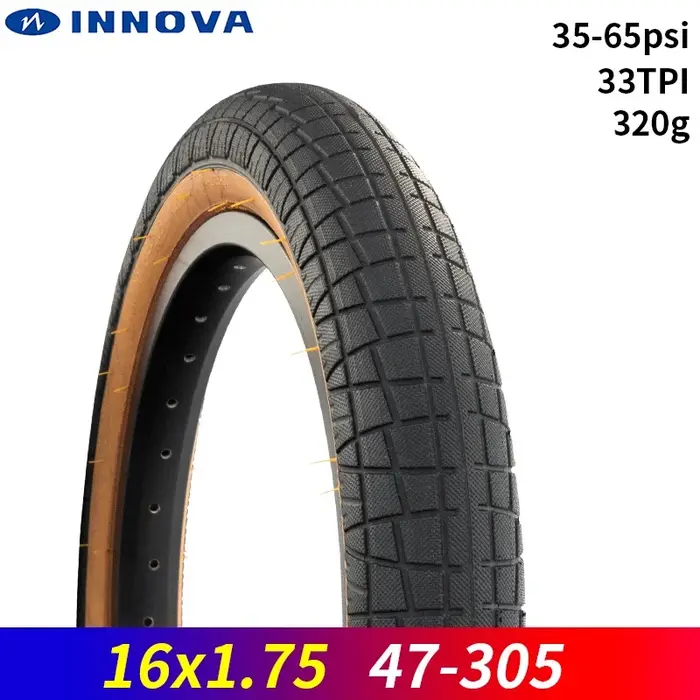 INNOVA-Vélo pliant pour enfants, 16x2.1, 16x1.75, 54-305, 47-305, 16 pouces, 35-65PSI, 33PTI VTT, IA