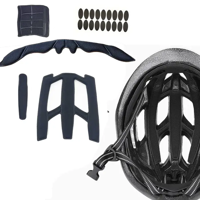Doublures de casque de vélo avec mentonnière