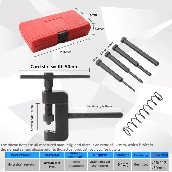 Kit d'outils de réparation de rivetage avec boîtier rouge