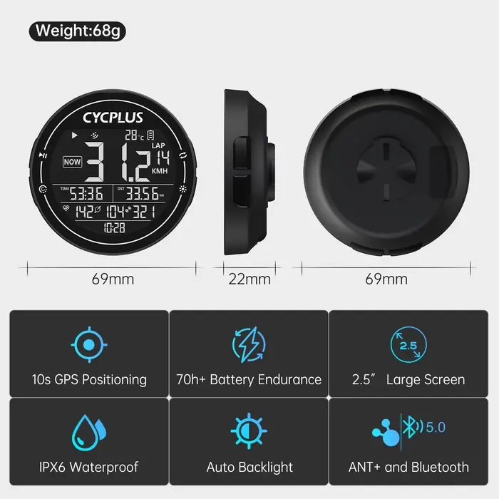 CYCPLUS M2 vélo vélo accessoires GPS vélo ordinateur sans fil ANT + Bluetooth étanche compteur de vi