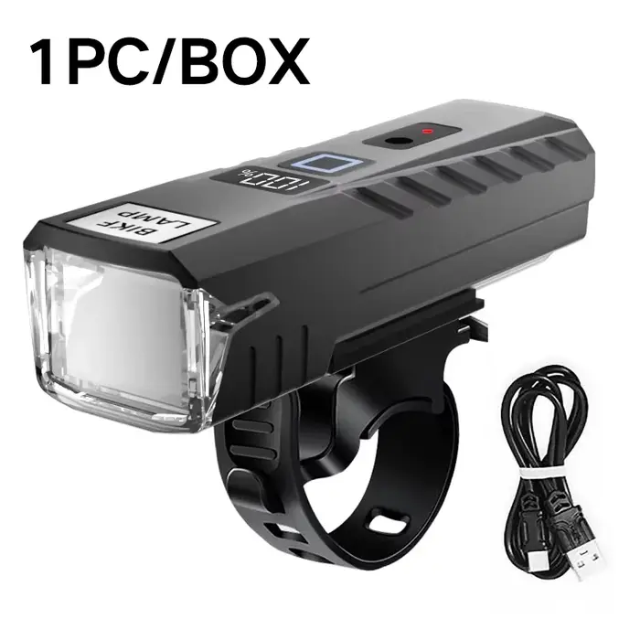 Éclairages de vélo, lampes de vélo, lumières de cyclisme, affichage numérique à chargement TYPE-C, h
