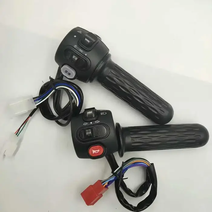 Ensemble de poignées de direction pour scooter électrique, guidon d'accélérateur Ebike, double clign