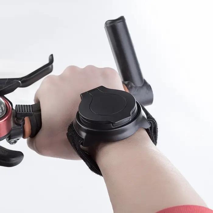 Rétroviseur de vélo avec sangle de poignet et support de bras